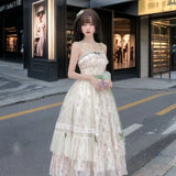 DAIIIBABYYY  -  Lolita Summer Set Sweet Sweet Sweet Flower Flower Sling Dress Summer Summer Sunscaler