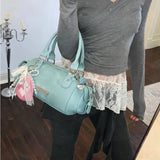 Daiiibabyyy  New Cylinder Bag Crossbody Bag Fashion Y2k Trend Personality Small Capacity Cute Girl Candy Colored Women Bag Crossbody Handbag