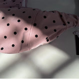 Daiiibabyyy  Streetwear Polka Dot Office Lady Shoulder Bag Women Canvas Drawstring Pleated Hobo Bags Y2k Aesthetic Handbags Crossbody Korean