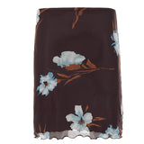 Daiiibabyyy  American Prairie Chic Flower Print Edible Tree Fungus Low Waist Gauze Vintage Skirts