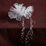 Daiiibabyyy  Beautiful and Elegant Bride Flower Hairband Headwear Hair Style Tassel Headbands Wedding hair Accessories