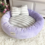 DAIIIBABYYY  -  Cat Dog Bed House Basket with Bowknot Pillow Sleeping Bag Pet Bed Puppy Cushion Mat Cat Supplies Camas Para Perro Hundebett
