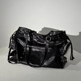 Daiiibabyyy  Streetwear Punk Vintage Rivet Shoulder Bags Y2k Aesthetic Fashion Office Lady Women's Handbags Korean High-capacity Underarm Bag