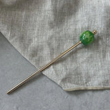 Daiiibabyyy  Modern Chinese Style Round Ball Metal Hairpin Fresh Advanced Sense Headwear Simplicity Alloy Hair Clip Headdress Stick
