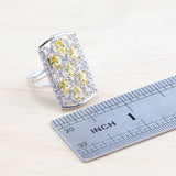 Daiiibabyyy Wedding 925 Silver Bridal Jewelry Sets Yellow Zircon Bracelets Earrings Rings Pendant For Women Necklace Set