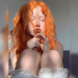 DAIIIBABYYY  -  Star Program Long Lolita Curly Hair Extension Dirty Orange Corn Curling Wool Curling Jk Fluffy Full Head Cover