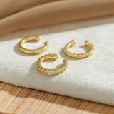 Daiiibabyyy  3pcs/set Clips Earring for Women Unisex Minimalist Fashion Cartilage Hoop Earings Ear Cuff Fake Piercing Clip on Ear Jewelry