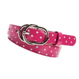 Daiiibabyyy  Vintage PU Leather Polka Dot Belt Millennial-Style Spicy Girl Retro Thin Belt Personalized Dopamine Y2K Belt Jeans Accessories