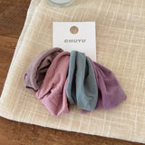 DAIIIBABYYY  -  Wholesale 4 Pieces A Set Soft High Elastic Scrunchie Wide Edge Seam Free Hair Rope Simple Retro Ponytail Rubber Band