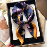 DAIIIBABYYY  -  New Silk Square Scarf Women Luxury Floral Print Kerchief Soft Satin Hairband Hands Bag Ribbon Foulard Hijab Neckerchief Headband