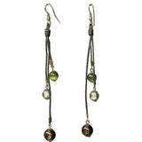Daiiibabyyy  Ethnic Style Opal Stone Glass Beads Woven Tassel Earrings Bohemian Retro Fashion Jewelry Women Niche Earrings Gifts