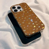 Daiiibabyyy  Whirlpool Pattern IND Colorful Butterfly Line Star Phone Case for iPhone 11 12 13 14 15 16 17 Pro Max