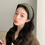 Daiiibabyyy  Vintage Wide Headband Women Thick Wool Hairband Fashionable Hair Accessories Stylish Hairband Chic Wide Headband for Women