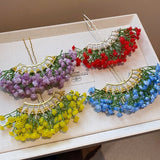 Daiiibabyyy  4 Colors New Chinese Style Flower Hairpins Women's Sweet Hair Sticks Party Hair Fork Bridal Wedding Romantic Hair Accessories M