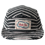 DAIIIBABYYY  -  Japanese Niche Striped Patch Design Baseball Cap for Men and Women Spring and Autumn Five-panel Short Brim Flat Edge Sports Hat