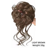 Daiiibabyyy  100% Human Hair Bun  Extensions Human Hair Messy Bun Hair Pieces Wavy Curly Human Hair Chignon Tousles Updo For Women Girls