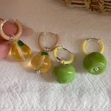 Daiiibabyyy  Fruit drip glaze earrings 2025 new ins personality niche design earrings
