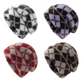 Daiiibabyyy  Fall Winter Knitted Hats for Women Men Check Plaid Beanies Skullies Fashion Casual Double Layer Red Christmas Hats Gift