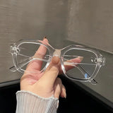 DAIIIBABYYY  -  Retro Leopard Anti Blue Light Computer Glasses Frame Women Oversized Men Trendy Fashion Eyeglasses Classic Spectacles Ouclos