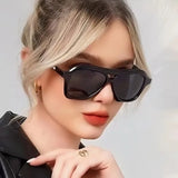 Daiiibabyyy  Retro Women Double Beam Sunglasses Brand Designer Glasses New Ins Fashion Gradient Eyewear Men Eyeglasses UV400 Goggles