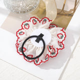 Daiiibabyyy  Pleated Flower Hair Ropes Women Summer Sweet Hair Rubber Bands Fashion Scrunchies Ladies Beach Styling Photo Hair Accessories