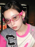 DAIIIBABYYY  -  Retro Y2K Style Oval Sunglasses for Women Fashion Heart Sports Goggles Popular Pink Cat Eye Sun Glasses Ladies Gafas De Sol