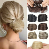 Daiiibabyyy  Synthetic Messy Dount Hair Buns Updo Chignon With Elastic Hair Exension for Women Daily Lazy Hair Accessories