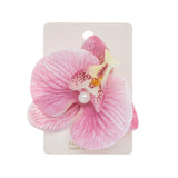 DAIIIBABYYY  -  Artificial Orchid Flower Butterfly Hair Clips for Woman Girls Phalaenopsis Pearl Duckbill Hairgrips Hairpins Hair Accessories