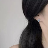 Daiiibabyyy  Cute Small Starfish Jellyfish Asymmetric Stud Earrings For Women Metal Enamel Shell Earrings Sweet Romance Jewelry Gifts