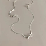 DAIIIBABYYY  -  2 Pieces Punk Snake Bone Chain Bow Necklace for Women Elegant Fashion Jewellery Holiday Party Exquisite Accessories