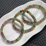 DAIIIBABYYY  -  7MM Natural Ocean Jasper Bracelet Gemstone Crystal Jewelry Bangle For Women Healing Bohemia Holiday Gift 1pcs