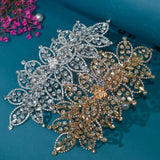 Daiiibabyyy  Bride Headdress Rhinestone Wedding Hair Jewelry Bridal Hair Piece Champagne Crystal Headband Hair Accessories for Women