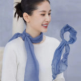 DAIIIBABYYY  -  Polka Dots Chiffon Transparent Breathable Sunscreen Shawl Female Summer Thin Long Beach Towel Sun Silk Scarf