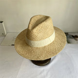 Daiiibabyyy  Summer straw hat 100% paper green ladies summer beach sun protection flat top straw hat шляпа женская летняя