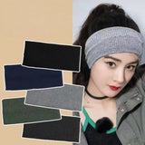 Daiiibabyyy  Sports Cycling Wash Face Hairbands Soft Korean Cotton Knitted Headband For Women Girls Bandanas Fashion Hair Accessories