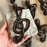 Daiiibabyyy  Retro Musical Note Large Hair Claw Clips Simple Fashion Coffee Color Korean Hairpin Headwear Accessories for Women Girls