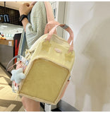 Daiiibabyyy  Ita Backpack Autumn High-capacity Canvas School Bag Transparent Preppy Style Girls Rucksack Teenage Display Bolsa Mujer Сумка