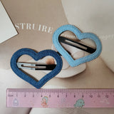 DAIIIBABYYY  -  2pc Hot Fashion Denim Heart Star BB Hairpin Hair Side Clips for Women Girls Child Gift Hair Accessories Headwear Ornament