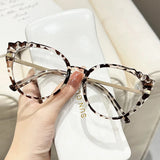 Daiiibabyyy  Fashionable New Cat Eye Glasses for Men and Women, Ultra Light Full Frame Glasses, High-definition Anti Blue Light Glasses