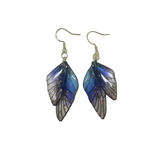 Daiiibabyyy  Zen Wing Fairy Clear Butterfly Wings Earrings Ear Hook Temperament Dangle Earrings Shiny Women Ear Stud Girl