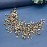 Daiiibabyyy  Champagne Bridal Headbands Head Jewelry Blue Crystal Wedding Hair Accessories Birthday Tiara Red Party Hairpiece for Woman