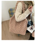 Daiiibabyyy  Korean Women Fashion Grunge Fur Bag Vintage All Match Streetwear Ins Handbags Casual Y2k Aesthetic Trendy Shoulder Underarm Bags