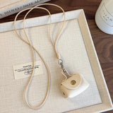 DAIIIBABYYY  -  New Y2K Retro Cute Small Leather Bag Long Necklace for Women Fashion Sweater Chain Neck Hanging Jewelry Versatile Accessory Gift