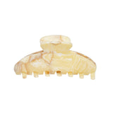 Daiiibabyyy  Vintage Beige Marbled Claw Clips Large Acetate Grab Clip Girls Nonslip Crab Hairpins Barrette Summer Hair Accessories for Women