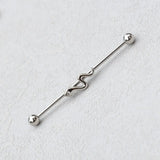 DAIIIBABYYY  -  1PC Industrial Piercing Barbells Jewelry Stainless Steel CZ Heart Ball Pearl Cartilage Helix Earring Body Piercing for Women Men