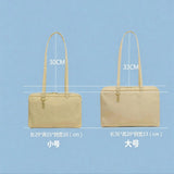 Daiiibabyyy  New Style Checkered Shoulder Bags Fashion Solid Color Simple Large Capacity Nylon Tote Canvas Travel Bag Unisex Storage Bag