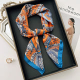 DAIIIBABYYY  -  New Silk Square Scarf Women Luxury Floral Print Kerchief Soft Satin Hairband Hands Bag Ribbon Foulard Hijab Neckerchief Headband