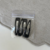 Daiiibabyyy  Korean retro jelly color triangular BB clip simple fashionable bangs side clip versatile hairpin set