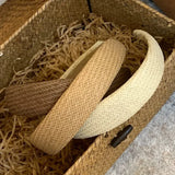 Daiiibabyyy  Vintage Straw Woven Wide-brimmed Headband for Women Braids Rattan Hair Hoop Bohemian Hair Band Nonslip Bezel Hair Accessories