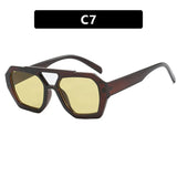 Daiiibabyyy  Unisex Sunglasses European American Double Beam Irregular New Retro High Quality Luxury Brand Personalized Popular Sunglasses
